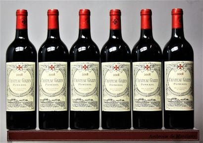6 BOUTEILLES CHÂTEAU GAZIN - Pomerol 2008
Caisse...