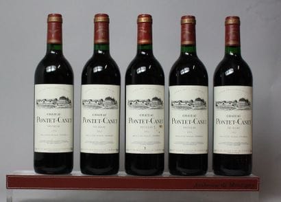 5 BOUTEILLES CHÂTEAU PONTET CANET - 5é GCC...