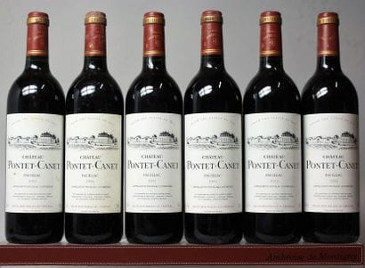 6 BOUTEILLES CHÂTEAU PONTET CANET - 5é GCC...