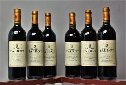 6 BOUTEILLES CHÂTEAU TALBOT - 5é GCC St....