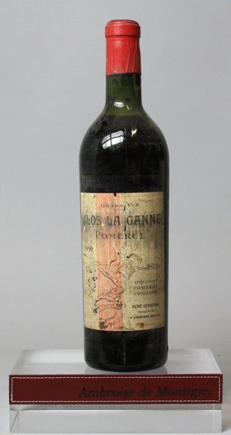1 BOUTEILLE CLOS LA GANNE - Pomerol 1959
Etiquette...
