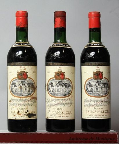 3 BOUTEILLES CHÂTEAU RAUZAN SEGLA - 2é GCC...