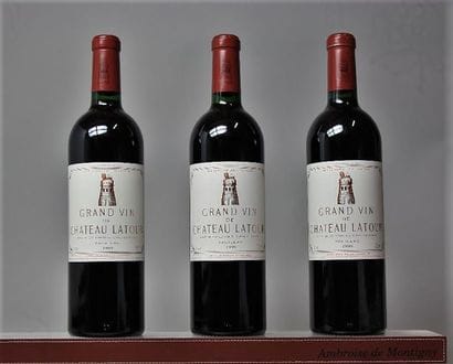 3 BOUTEILLES CHÂTEAU LATOUR - 1er GCC Pauillac...