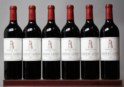 6 BOUTEILLES CHÂTEAU LATOUR - 1er GCC Pauillac...