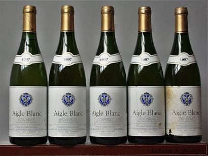5 BOUTEILLES LOIRE - VOUVRAY «Aigle Blanc»...
