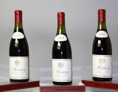 LOT DE 3 BOUTEILLES DE MERCUREY 1er cru «La...