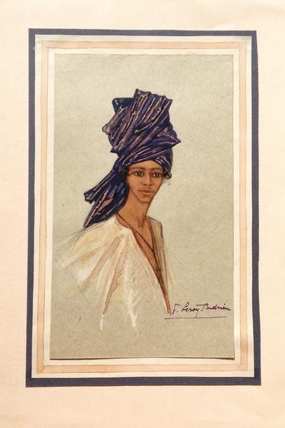 LEROY
Femme au turban
Technique mixte sur...