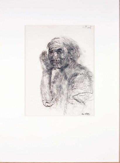 KEI MITSUUCHI (1948-2001)
Le curieux, 1988
Fusain...