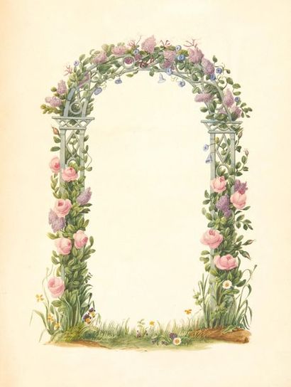 [ALBUM].
Album d'aquarelles.
S.l., XIXe siècle....