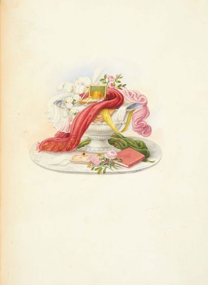 [ALBUM].
Album d'aquarelles.
S.l., XIXe siècle....