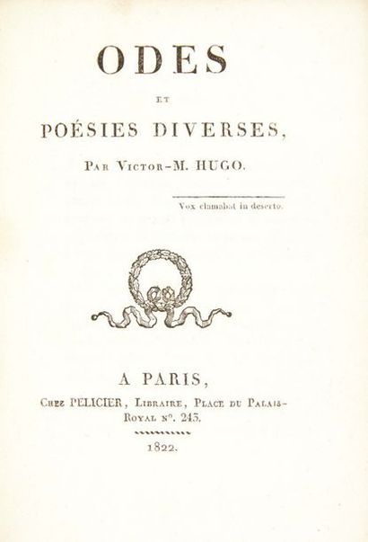 HUGO (Victor)

Odes et poésies diverses,...