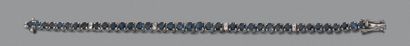 BRACELET LIGNE en Bracelet en argent serti...