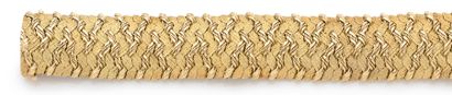 BRACELET RUBAN en or jaune sauvage 18K (750)...