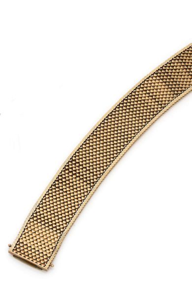 BRACELET RUBAN en or jaune 18K (750) articulé...