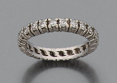ALLIANCE américaine en or gris 18K (750)...