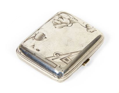 PORTE-MONNAIE rectangulaire en argent russe...