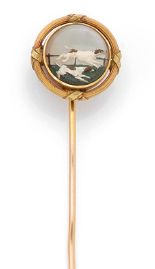 ÉPINGLE de revers en deux tons d'or 18K (750)...