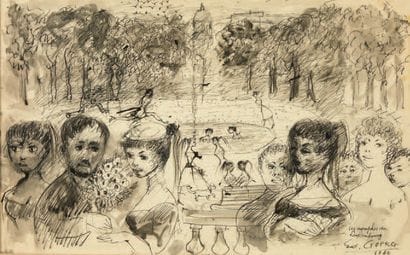 Edouard Goerg (1893-1969)
Nymphes du Luxembourg
Encre...