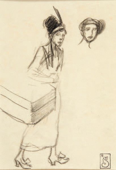 THÉOPHILE-ALEXANDRE STEINLEN
Étude de femme...