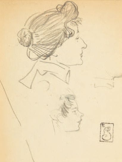 THÉOPHILE-ALEXANDRE STEINLEN
Études de têtes...