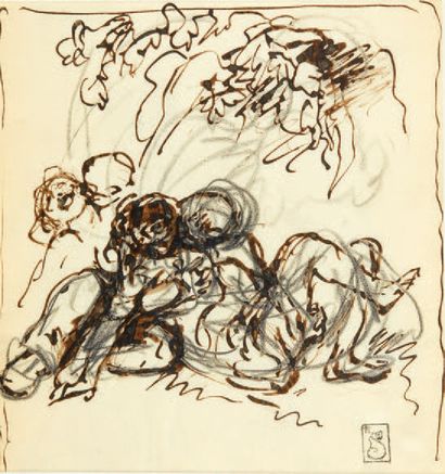 THÉOPHILE-ALEXANDRE STEINLEN
Étude de personnages
Dessin...