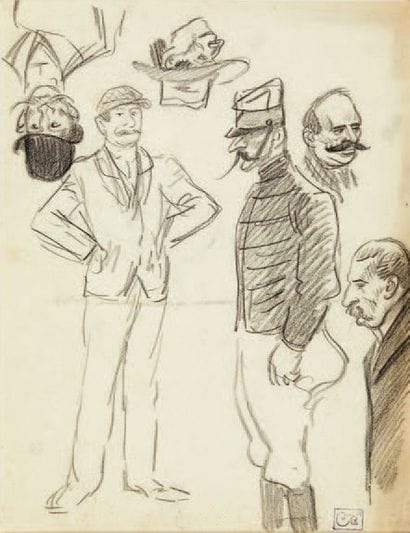 THÉOPHILE-ALEXANDRE STEINLEN
Études d'hommes
Dessin...