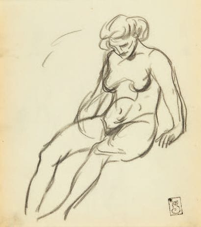 THÉOPHILE-ALEXANDRE STEINLEN
Étude de modèle...