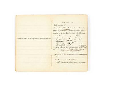 André BRETON.
Carnet de notes pour Nadja....