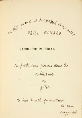 Max JACOB.
Sacrifice impérial. Paris, Les...