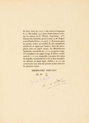 Georges BATAILLE.
L'Anus solaire. Illustré...