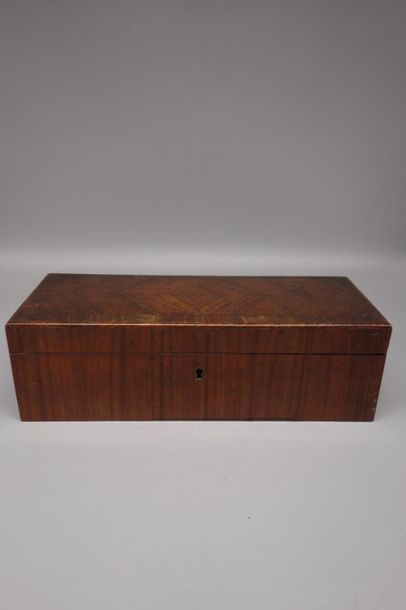Veneer glove box. 19th century period. 