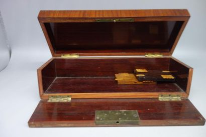 Veneer glove box. 19th century period. 