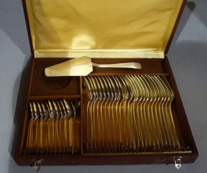 Silver plated metal set including 12 place...