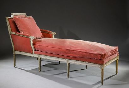 Chair of rest in natural wood relaquered,...