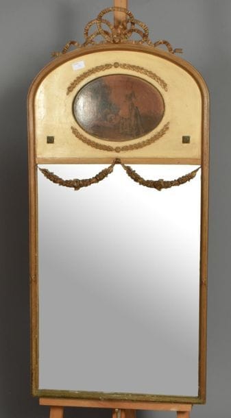 Trumeau in the Louis XVI style in wood and...