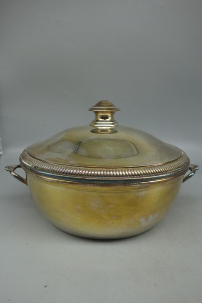 Oval FLAT and a LEGUMIER in silvery metal....
