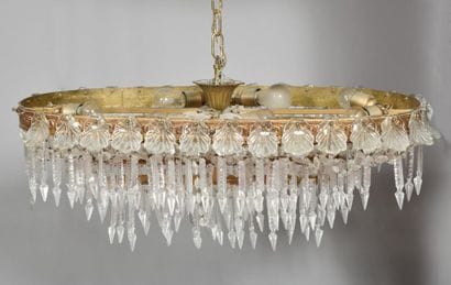 Circular ceiling chandelier with three degrees,...