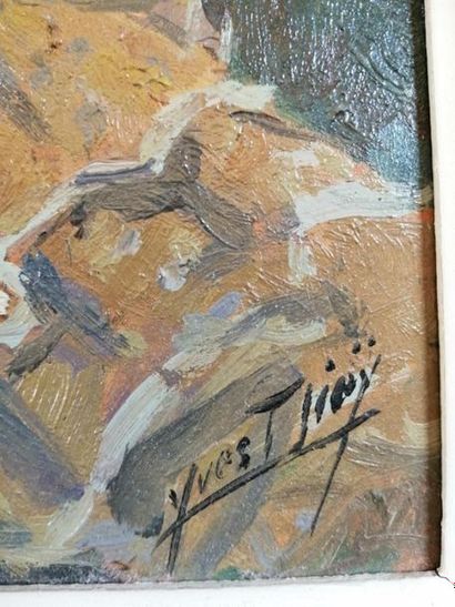 Modern school, Flamenco dancer. Oil on cardboard....