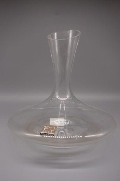 Peugeot, transparent glass decanter. 