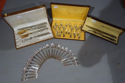 Silver plated metal set including a suite...