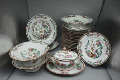 Porcelain ENTRANCE SERVICE with polychrome...