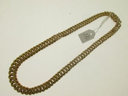 1 necklace American mesh falling, gold, hunchbacked...