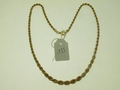 1 necklace mesh rope falling, gold, hunchbacked...