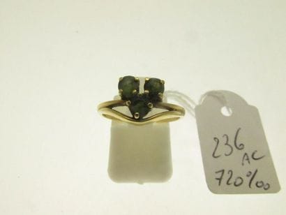 1 bague monture or bas-titre 720°/°° ajourée...
