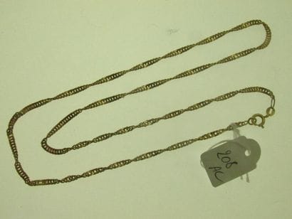 1 chaîne maille singapour or bossuée 10,4g...