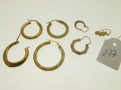 6 creoles 1 sleeper gold, humpbacked 5.9...
