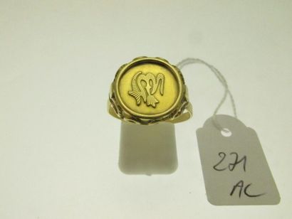 1 gold ring, openwork, hunchbacked TDD 60...