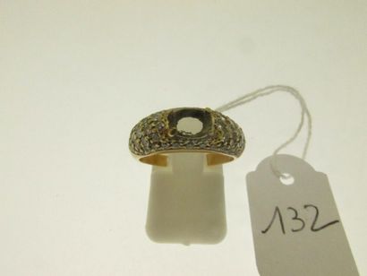 1 gold setting ring set with small diamonds,...