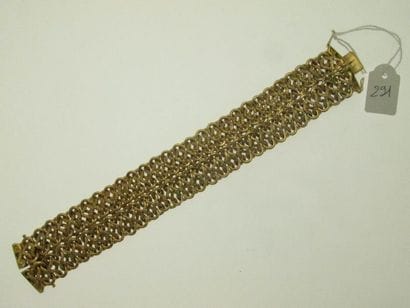 1 large flexible bracelet with intertwined...