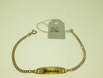 1 bracelet identité d'enfant gravé Yaniss...